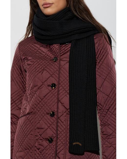 Paul & Shark Black Wool Scarf