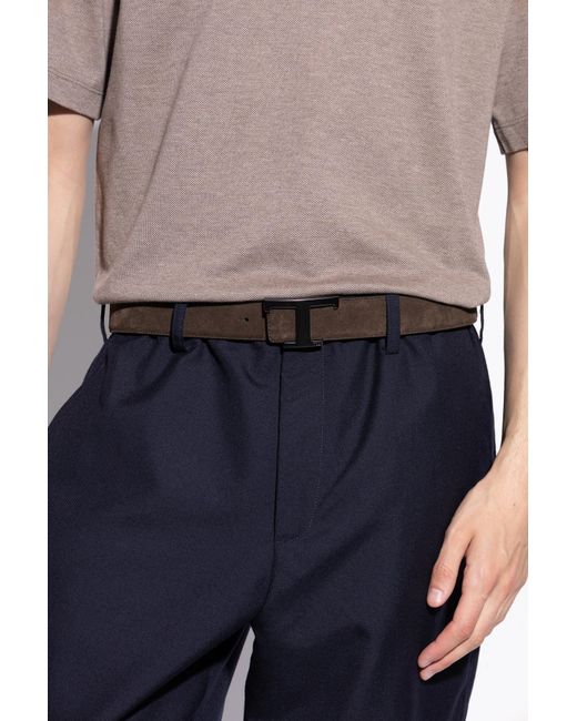 Tod's Brown Reversible Belt for men