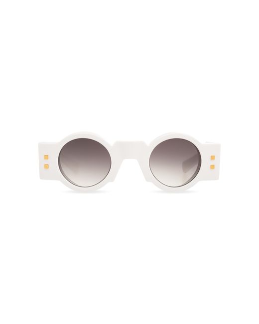Balmain White 'olivier' Sunglasses,