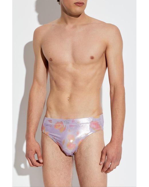 DIESEL Pink "Alfie-Utl" Swimming Briefs for men