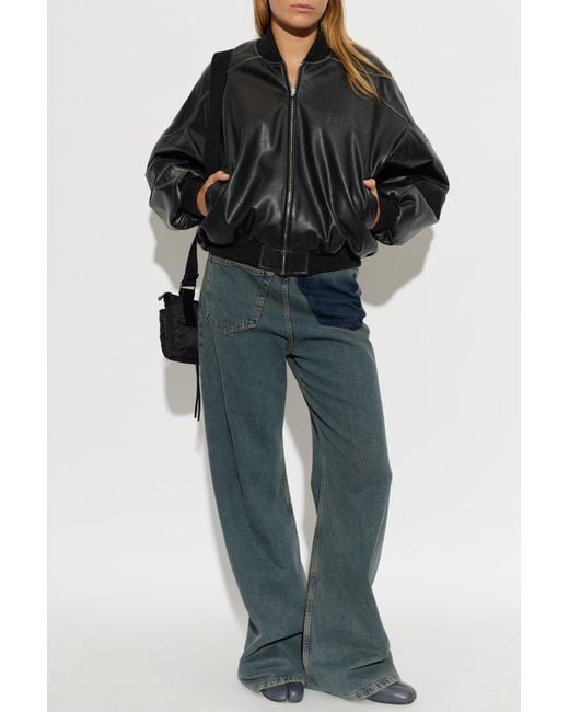 MM6 by Maison Margiela Blue Asymmetrical Cut Jeans
