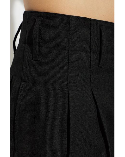 AMI Black Wool Trousers for men