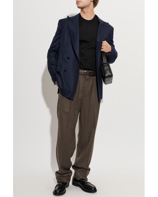 Brioni Blue Cashmere Blazer for men