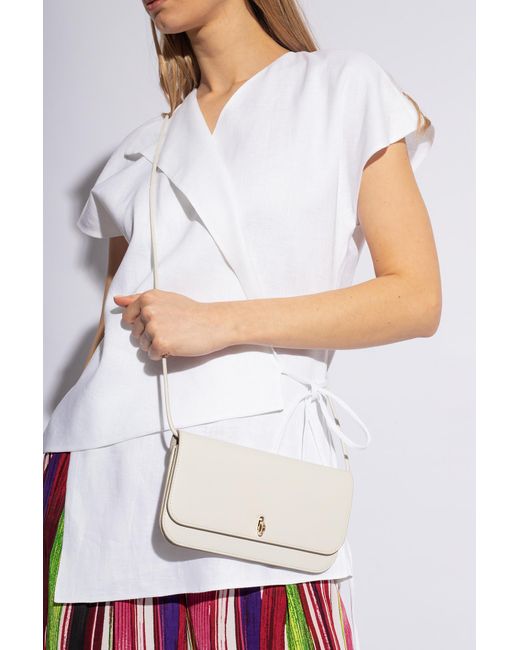 Furla White 'genesi Mini' Shoulder Bag,