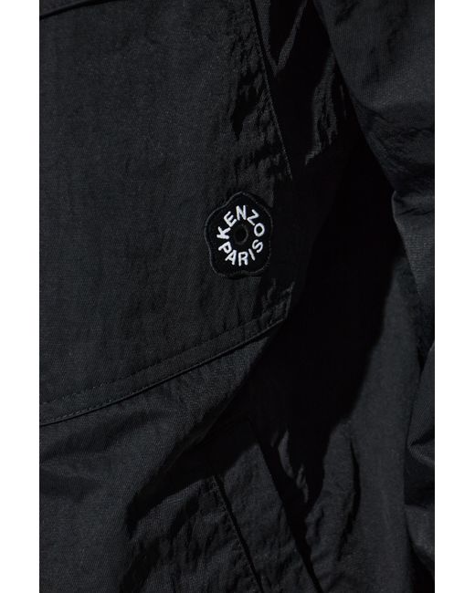 KENZO Blue Jacket With Logo for men