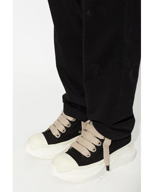 Rick Owens Black Sport Shoes 'Jumbolace Abstract Low Sneaks' for men