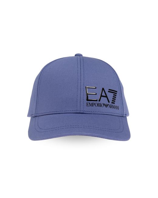 EA7 Blue Baseball Cap With Logo
