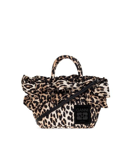 Ganni Black Handbag With Logo
