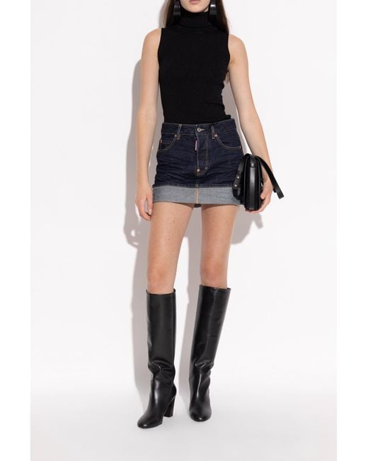 DSquared² Black 'Twin' Leather Boots