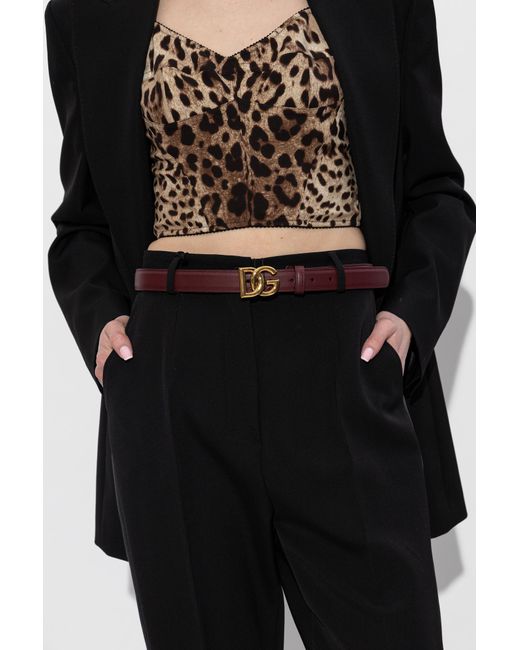 Dolce & Gabbana Brown Leather Belt