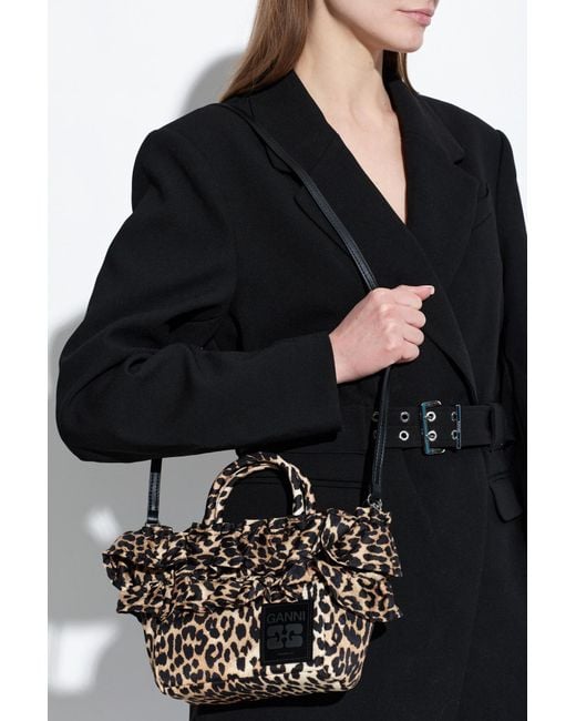 Ganni Black Handbag With Logo