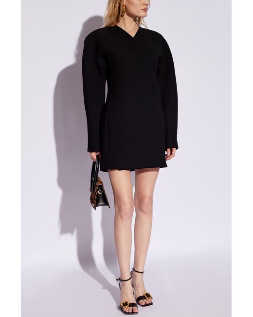 Jacquemus Black 'Ovalo' Mini Dress