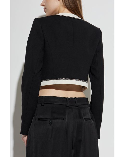 LoveShackFancy Black "Ralphette" Blazer