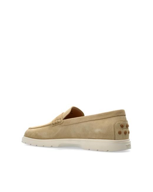 Tod's Natural Suede Shoes Type Loafers for men