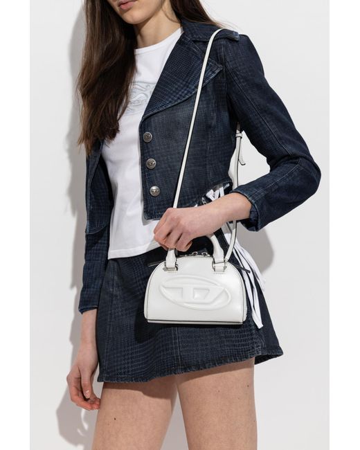 DIESEL White Handbag '1Dr 2.0 1Dr Dome'
