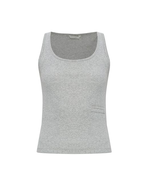 Rethinkit Studios Gray Ribbed Sleeveless Top