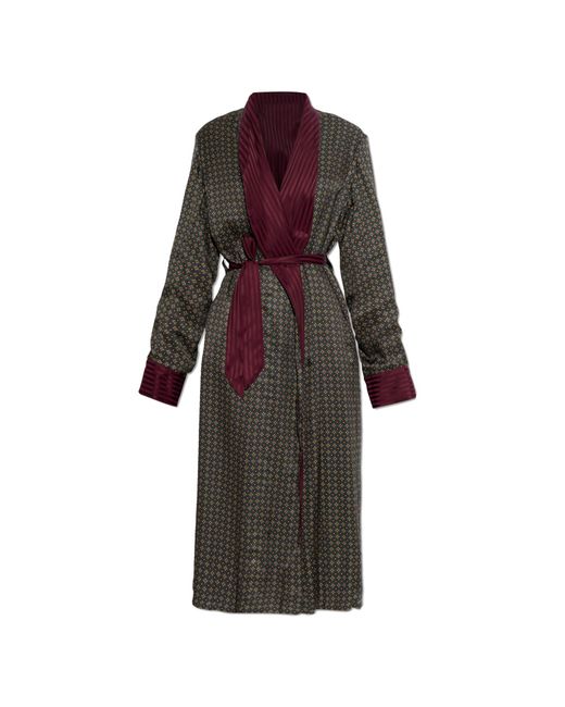 Maison Margiela Green Striped Coat