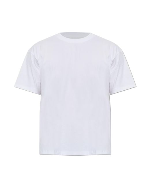 Rag & Bone White Cotton T-Shirt With A Crew Neckline for men