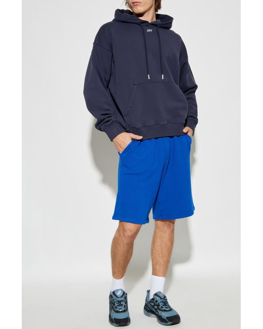 American Vintage Blue Sweat Shorts for men