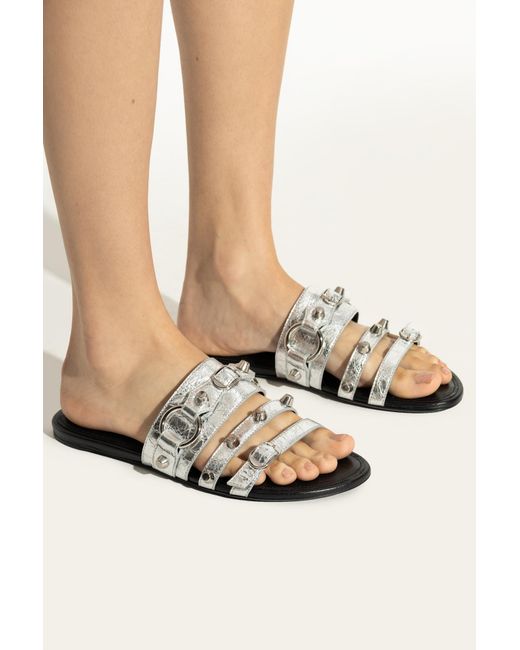 Balenciaga White "City" Flip-Flops