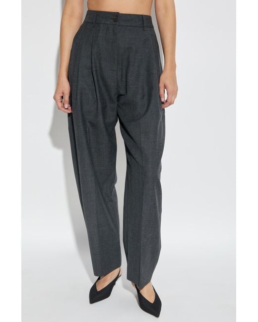 Studio Nicholson Blue Wool Trousers 'Acuna'