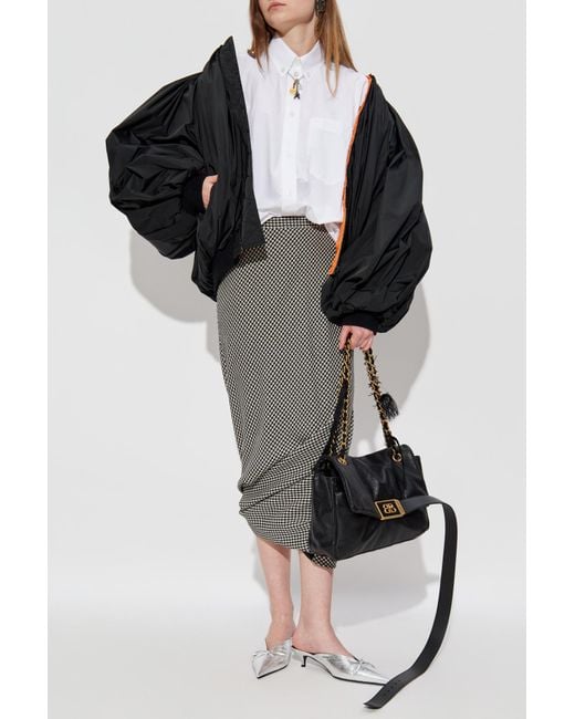 Balenciaga Black Draped 'Bomber' Jacket