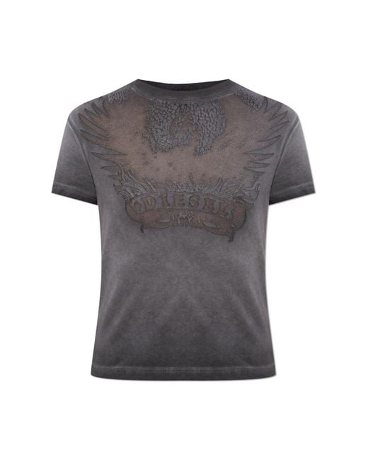 DIESEL Gray T-Shirt 'T-Ila-Aa7'