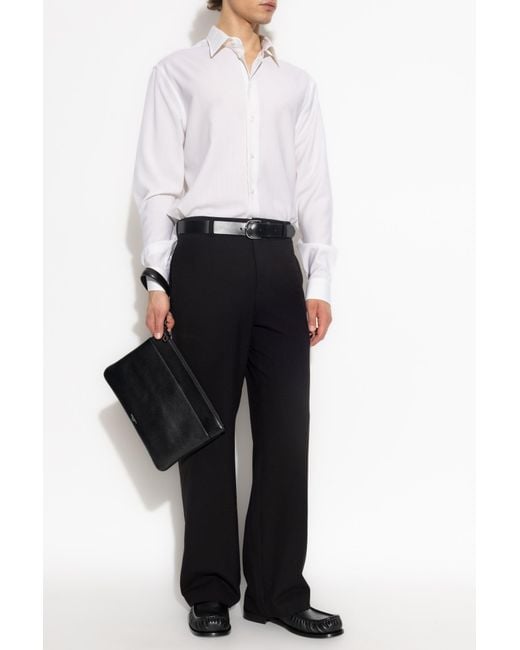 Emporio Armani White Wool Shirt for men