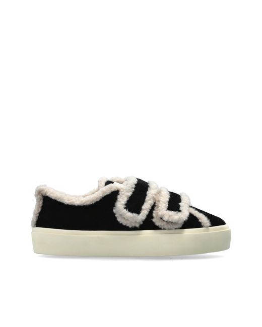 Inuikii Black "Shearling Low Velcro" Shoes