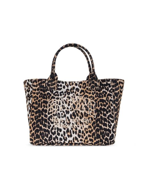 Ganni Black Shoulder Bag Type 'Shopper'