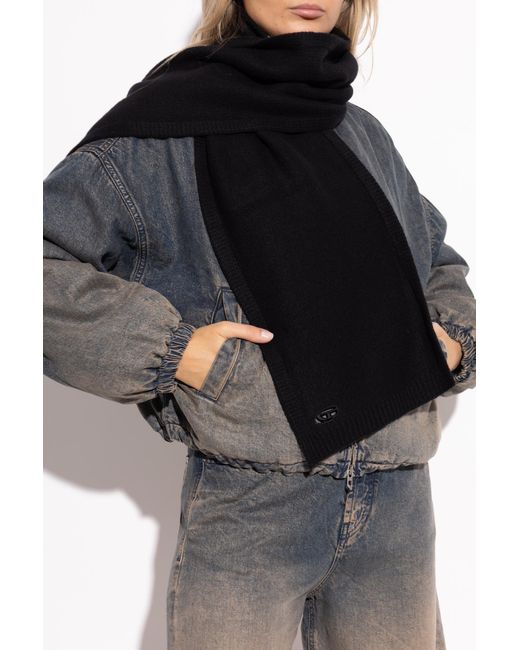 DIESEL Black Scarf 'K-Aras'