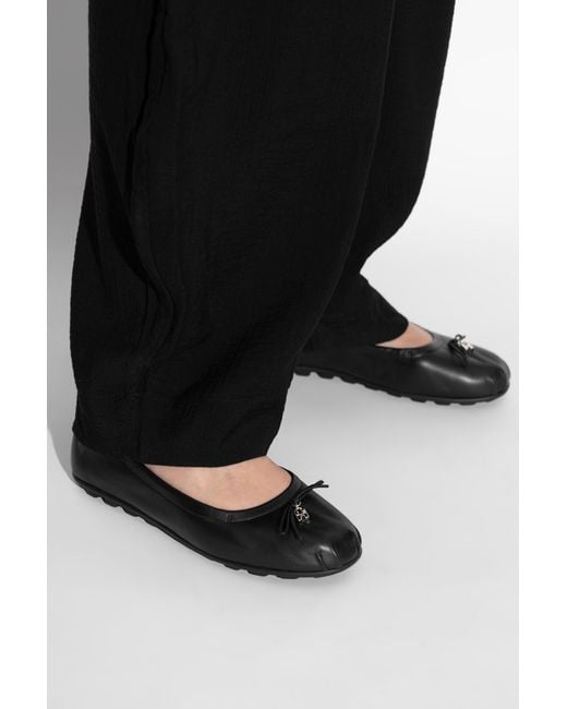 Hogan Black Olympia' Leather Ballerinas