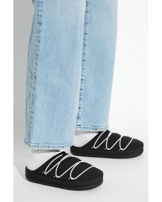Moon Boot Black "Mb Soft Slipper" Shoes