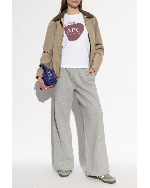 A.P.C. White T-Shirt With Print