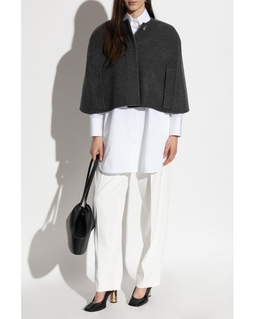 Givenchy Black Short Wool Poncho