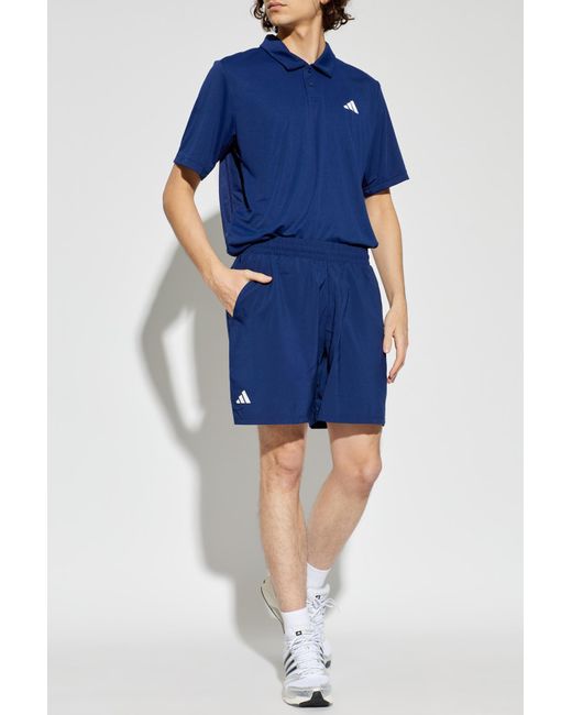 Adidas Originals Blue Logo Shorts for men