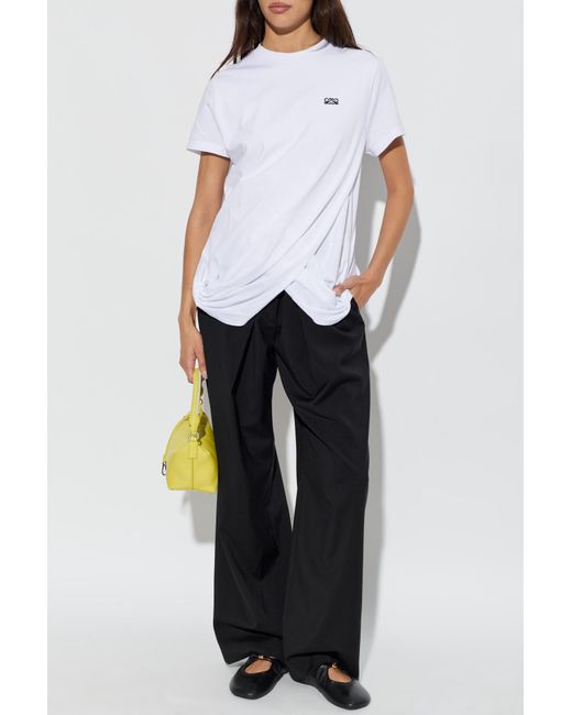 Loewe White Wool Trousers