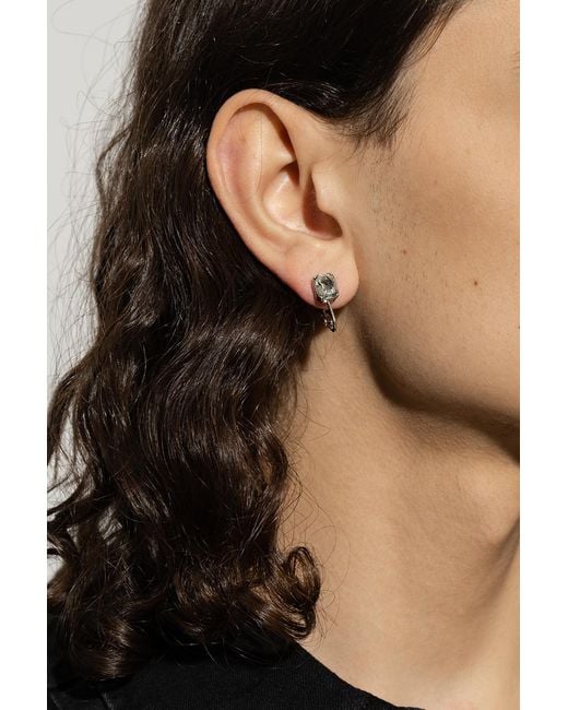 DSquared² Metallic Embellished Earrings for men