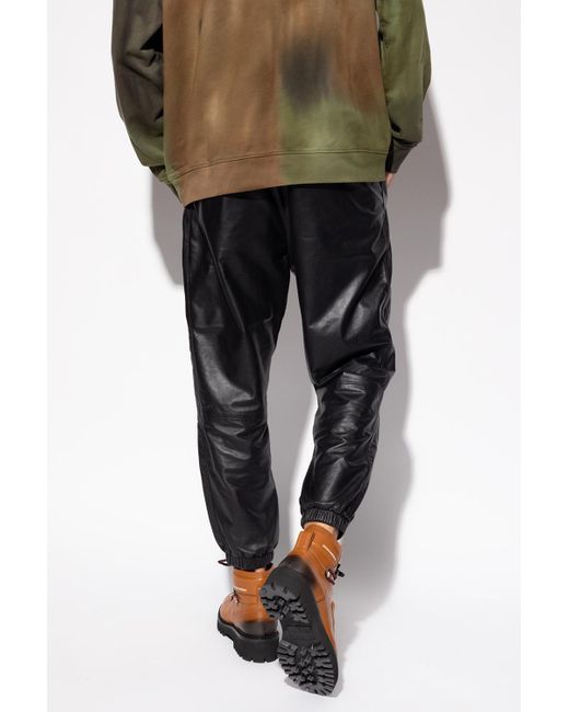 Deadwood PHOENIX PANTS  Leather trousers  black  Zalandocouk