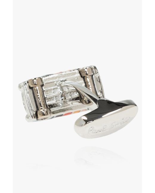Paul Smith Blue Cufflinks With Logo for men