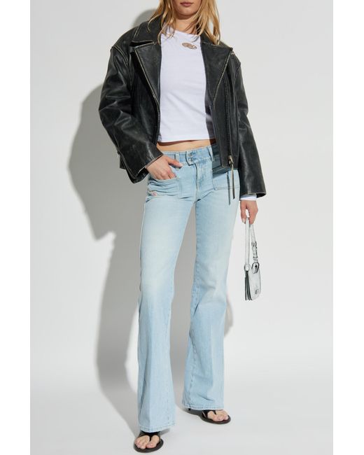DIESEL White T-Shirt 'T-Uncutie-Long-Ls-Od'