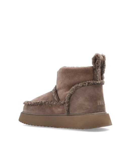 Inuikii Brown “Shearling Micro” Snow Boots