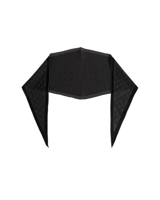Ferragamo Black Asymmetric Scarf With Monogram for men