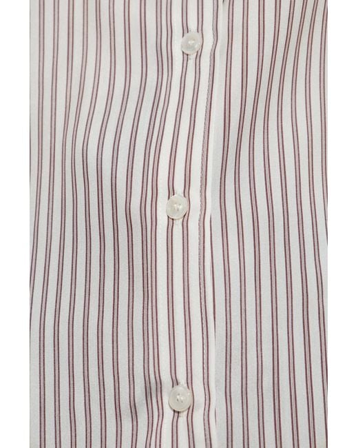 Dolce & Gabbana Blue Silk Shirt With Striped Pattern