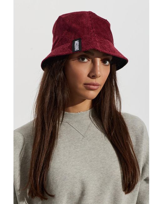 Moschino Red Reversible Hat