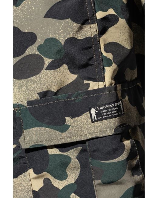 A Bathing Ape Green Camouflage Pattern Trousers for men