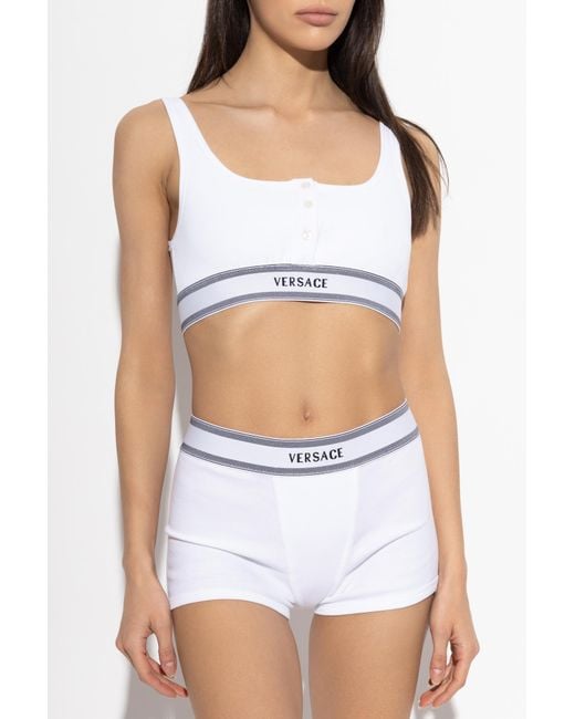 Versace White Cotton Bra