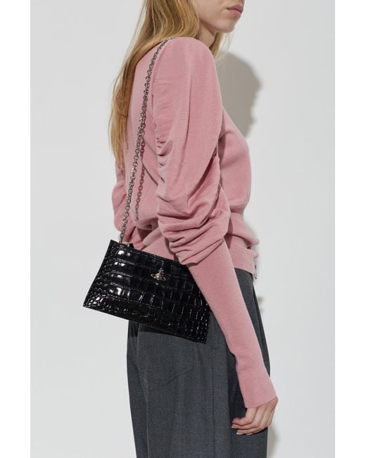 Vivienne Westwood Black Clutch With 'Small' Logo