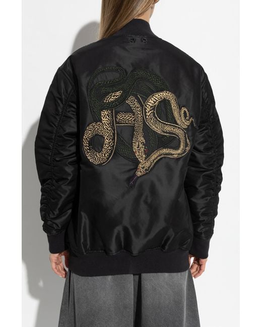 AllSaints Black Jacket Bettie Bomber Style