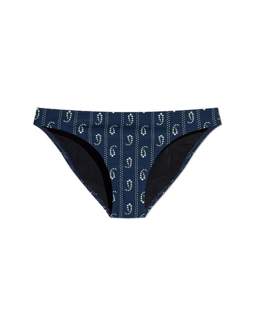 Tory Burch Blue Bikini Top